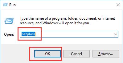 netplwiz in the run box