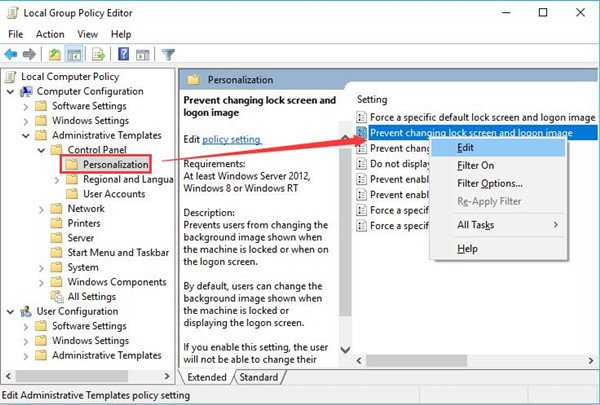 Featured image of post Windows 10 Cannot Change Lock Screen Picture : Turn on the local group policy editor.