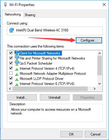 windows 10 wifi keeps turning off