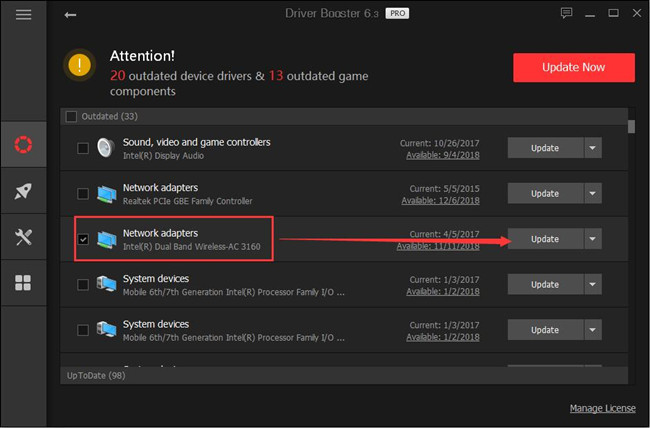 driver booster update wireless driver