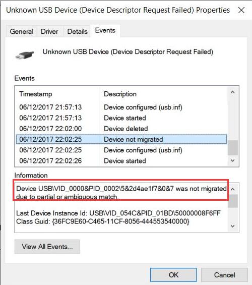 windows 10 alcor micro usb mass storage driver broken