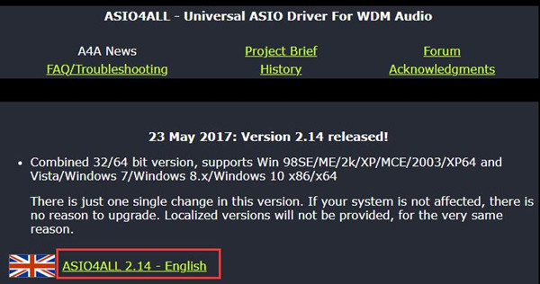 install the fender asio driver windows 10