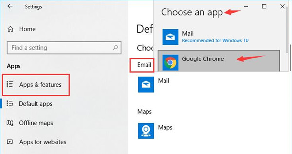 set app defaults windows 10