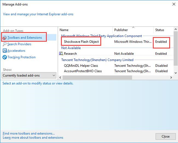 no shockwave flash object installed