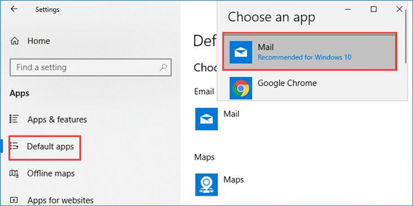 set mail as default app