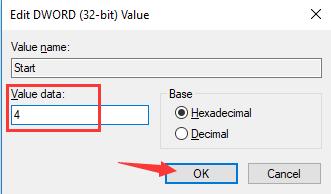 change start key value data to 4