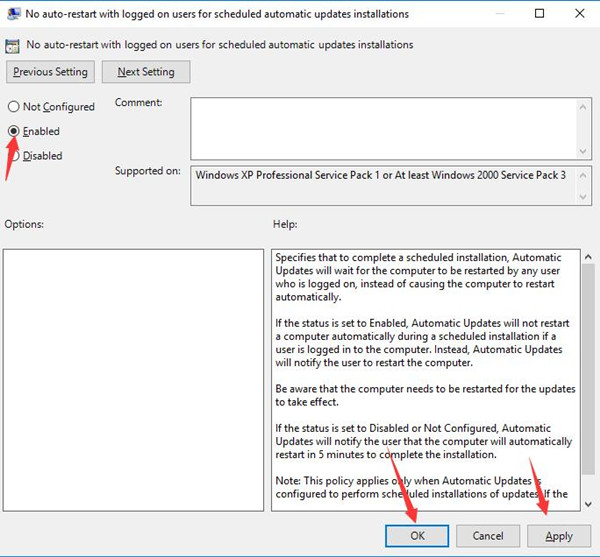 disable usoclient.exe in group policy