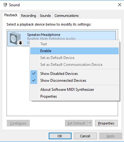 enable speaker