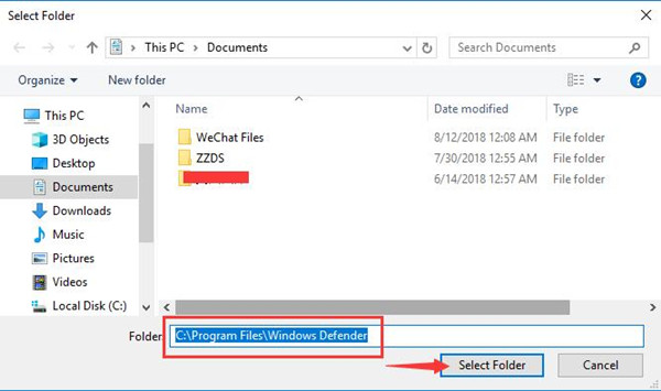 c program files windows defender