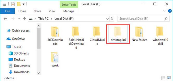 new desktop.ini folder