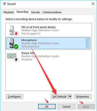 blue snowball not picking up sound windows 10