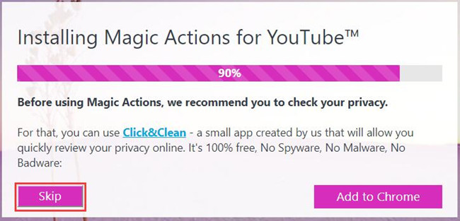 skip click clean app