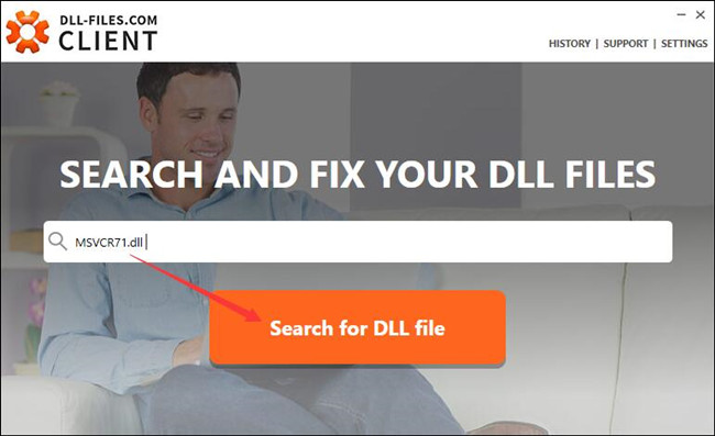search for msvcr71.dll in dll files client