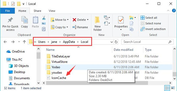 local folder in file explorer