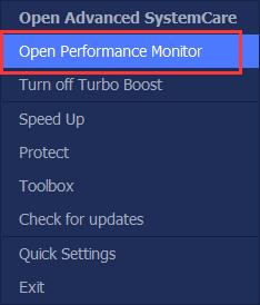 advanced systemcare performance monitor