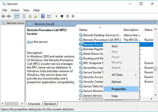 remote procedure call properties