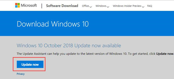 update now windows 10 october 2018 update