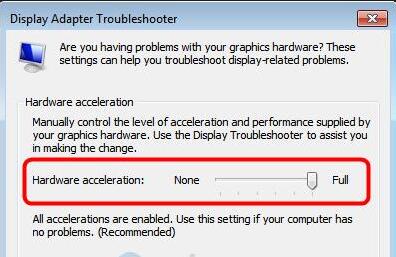how to turn off hardware acceleration windows 8