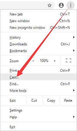 cast in google chrome