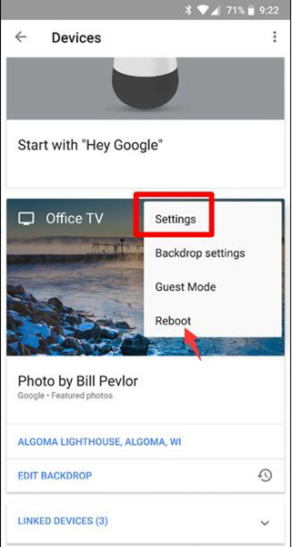 google home app settings