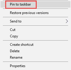 pin file explorer to taskbar