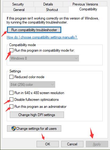 run compatibility troubleshooter