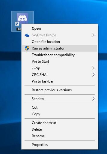 run discord as administrator