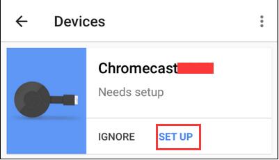 setting up chromecast new connection