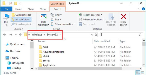 user folder missing windows 10