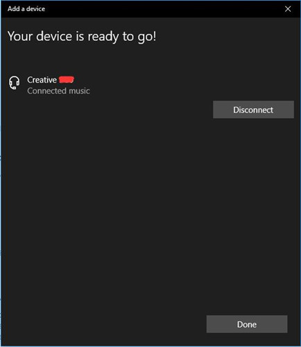 you have connected bluetooth headphones to pc