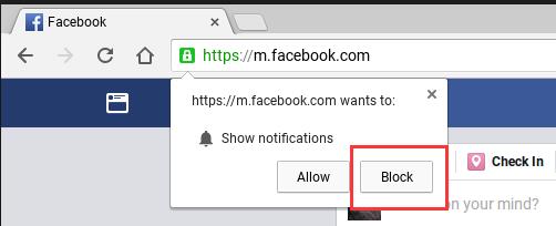 block to show notifications
