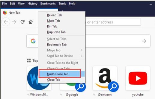 firefox undo close tab