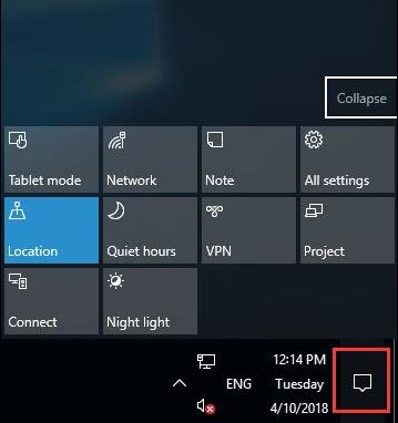 windows 10 can t open action center