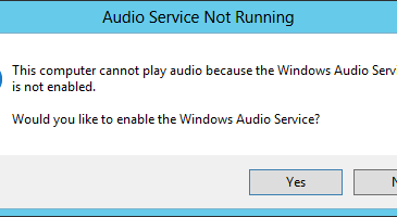 audio service is not running