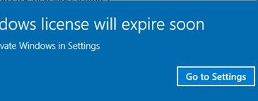 your windows license will expire soon