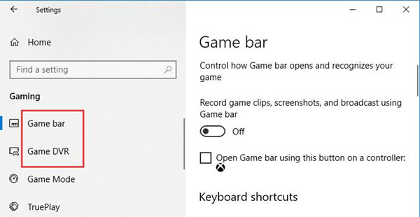 disable game bar