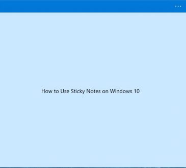 use sticky notes windows 10