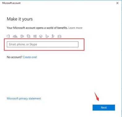 make your microsoft account