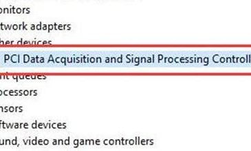 pci data acquisition and signal processing controller driver error