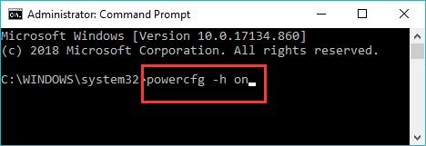 powercfg h on