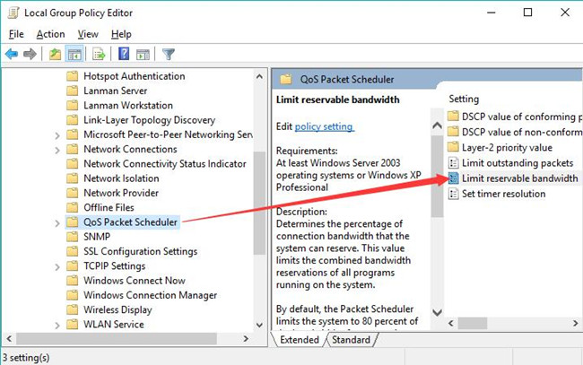 qos packed scheduler