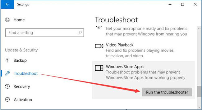 window store cache may be damaged