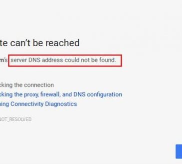 server dns address not found