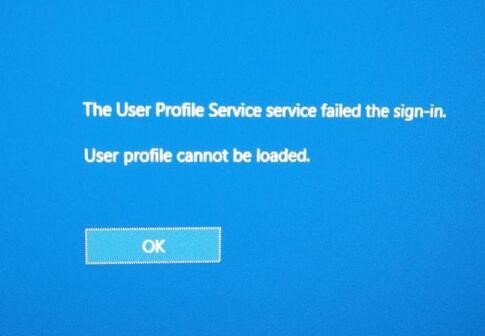 the user profile service failed the sign in