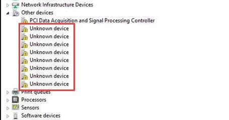 unknown device driver issue