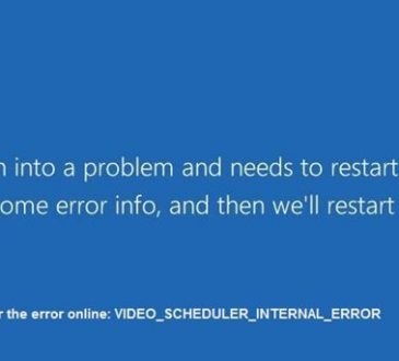 video scheduler internal error