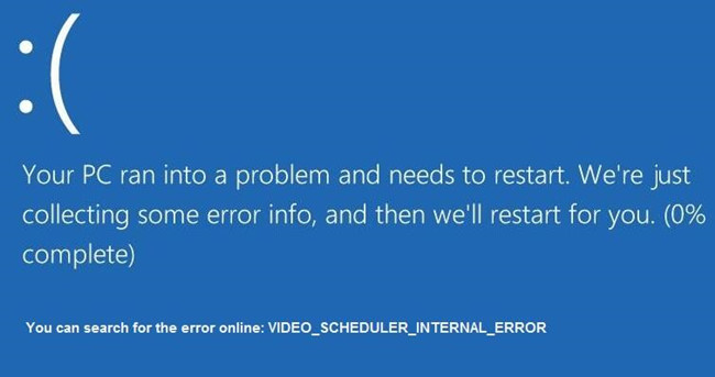 video scheduler internal error