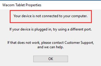 intuos pro driver not found windows