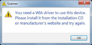 wia driver is need to use this device