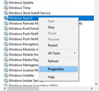 windows search properties